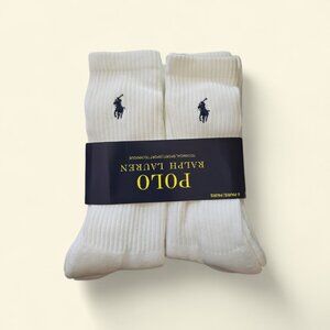 Polo Ralph Lauren 6 Pair Socks Classic Sport HighCut Shoes Size 6-12.5 Men